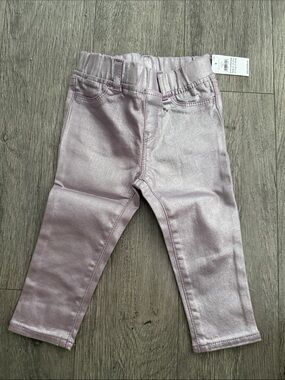 GAP Girls' Shimmery Light Pink Pull-On Jeans